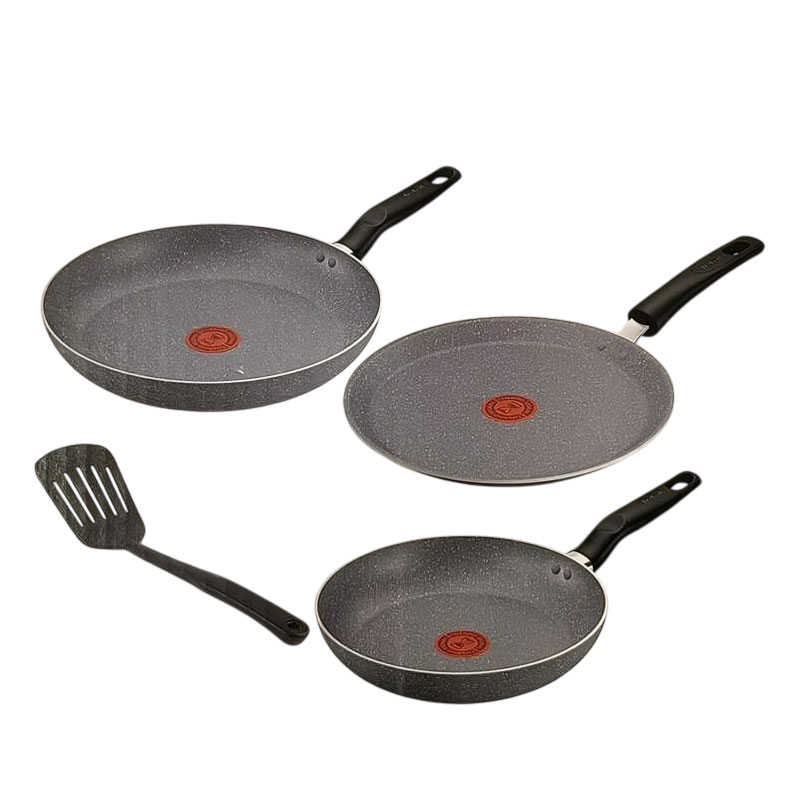Tefal Tefal Natura 4-Piece Cookware Set - Frypan 20 cm, Frypan 24 cm, Pancake Pan 25 cm + Spatula | B867S485 - Home & Kitchen - Lebanon