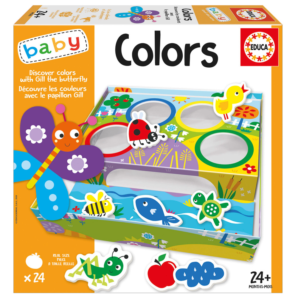 Educa Educa 19980 - Baby Colors Sorting Game with Gill the Butterfly (24 Pieces) | 19980 - Toys & Games - Lebanon