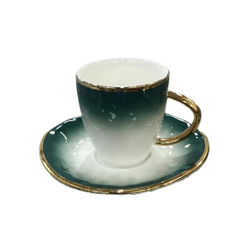Cup & Saucer Cups & Saucers Coffee - Green Mist | CS0010273# - Home & Kitchen - Lebanon