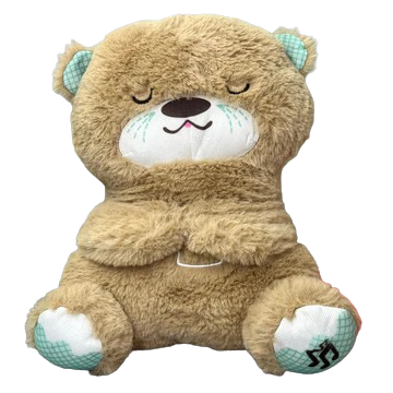 Soft Sleeping Bear Plush Toy - Brown | 312-2 - Toys & Games - Lebanon