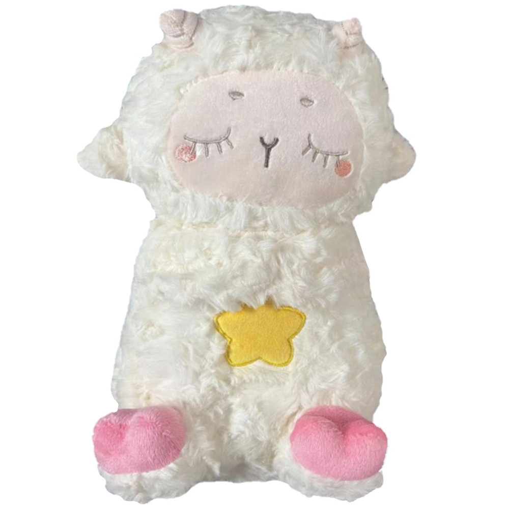 undefined Soft Sleeping Sheep Plush Toy - White | 312-5 - Toys & Games - Lebanon
