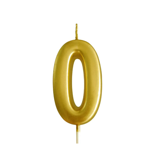 Gold Glitter Birthday Cake Candle Topper - Number Zero | 349-1/G0 - Home & Kitchen - Lebanon