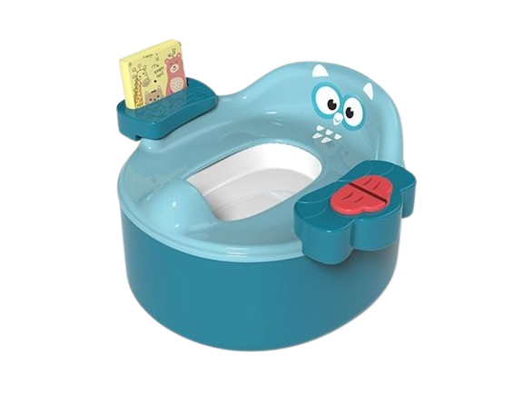 Children’s Potty Training Seat - Comfortable Cat Design with Book Holder (Green) | AC1689 - Home & Kitchen - Lebanon