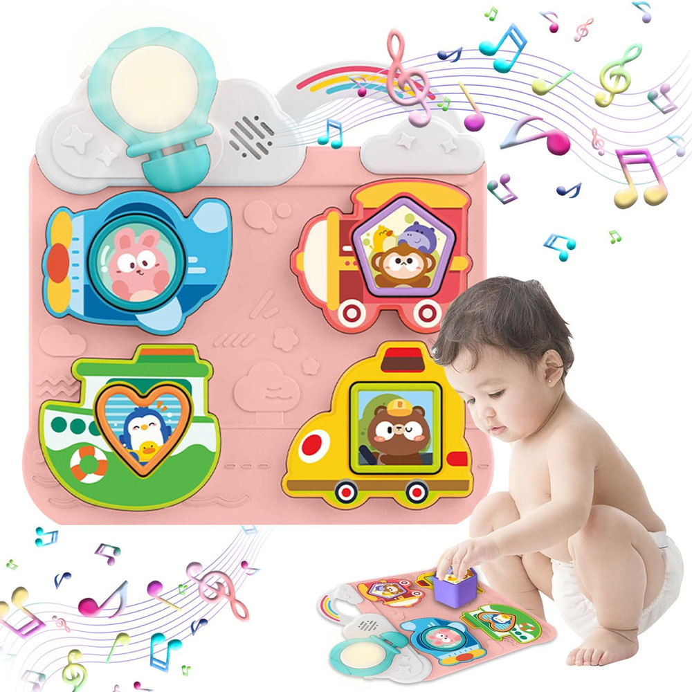 Huanger Shape Cognition Music Toy – Pink | HE8088 - Toys & Games - Lebanon