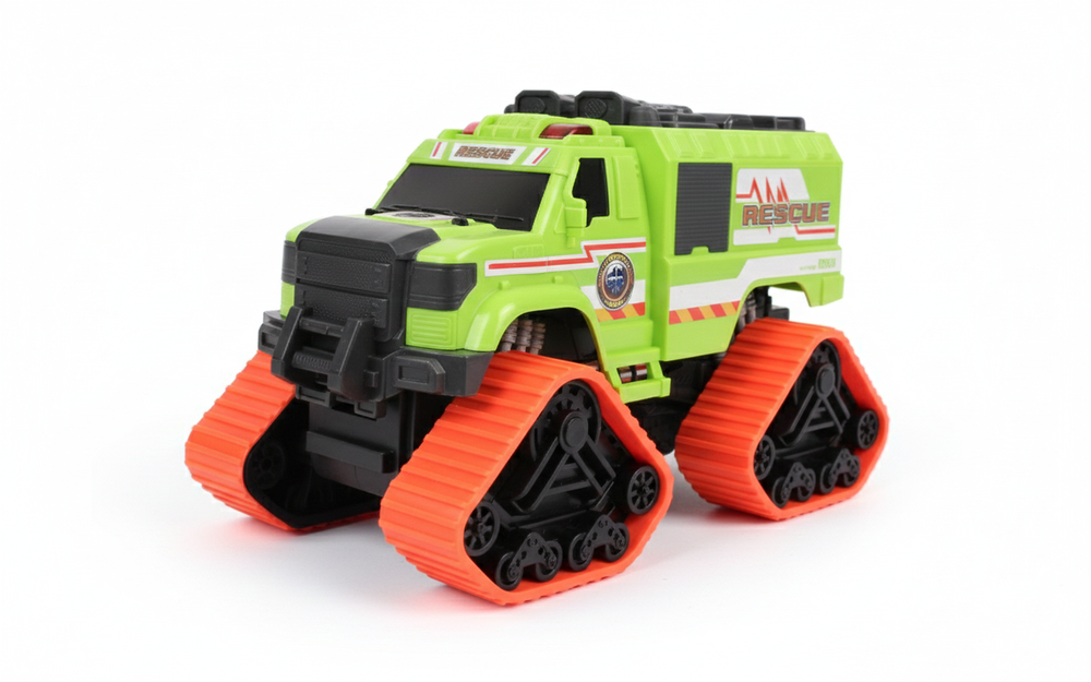 Track Wheels Monster Truck – 1:10 Scale, Green Rescue Edition | 689-B414 - Toys & Games - Lebanon