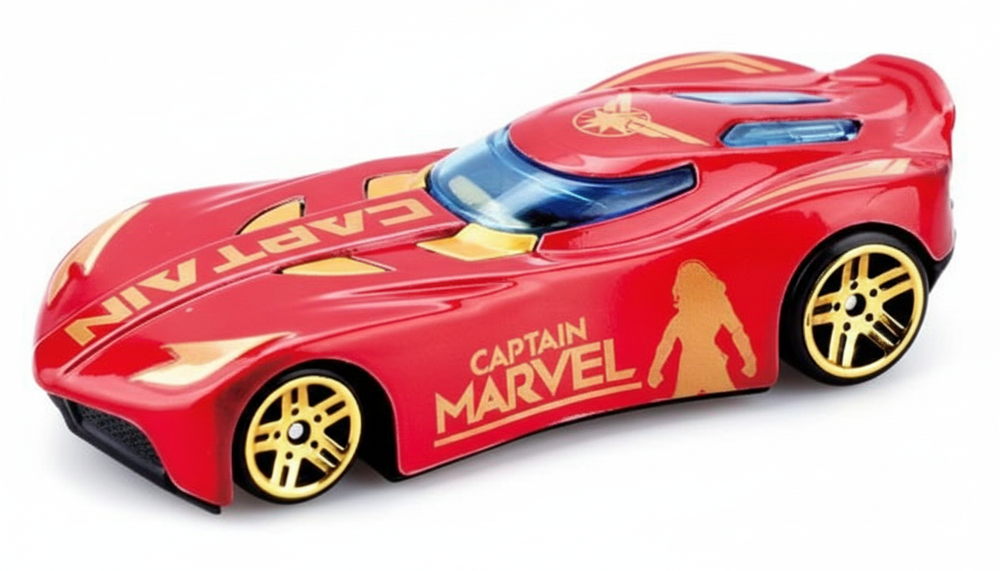 Avengers Captain Marvel Die-Cast Metal Car - Red Edition | 060-2 - Toys & Games - Lebanon