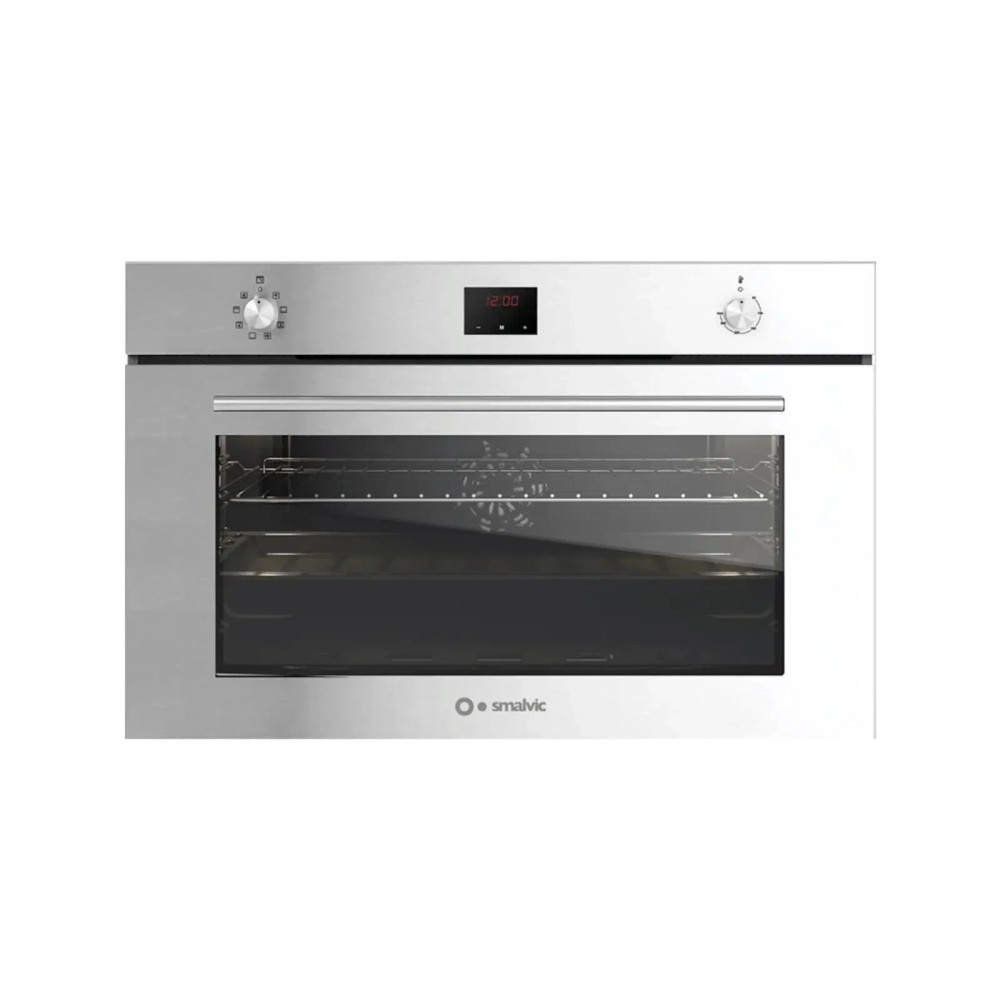 SMALVIC Oven 90Cm Gas/Gas Stainless Steel | F90GGX2F - Home & Kitchen - Lebanon