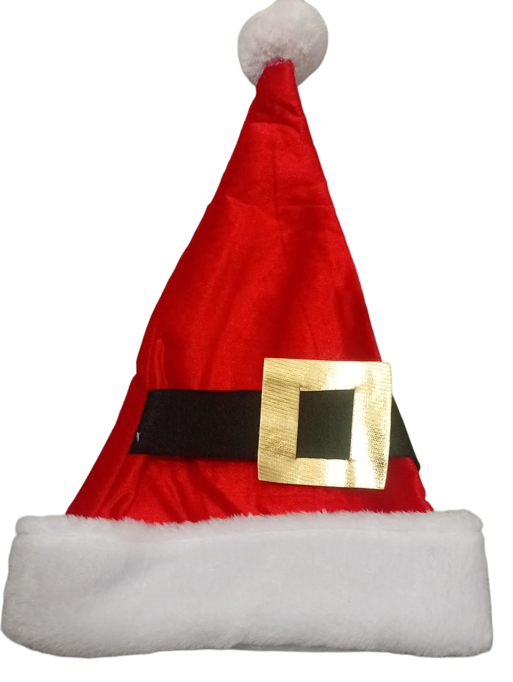 Santa Claus Christmas Hat with Belt Buckle - Red & White | AL173 - Home & Kitchen - Lebanon