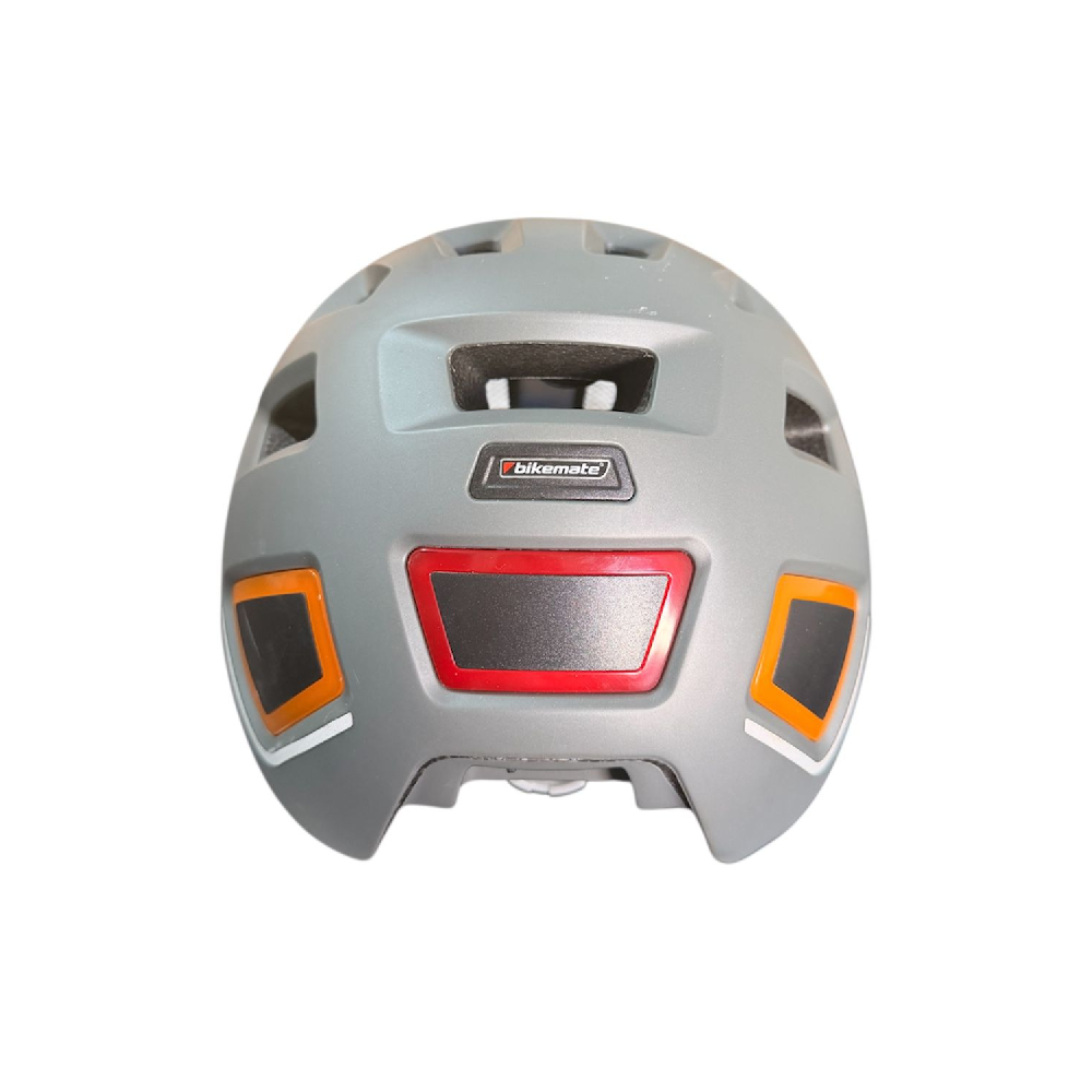 Bikemate Bikemate Cycling Helmet with Rear Safety Light Matte Grey - Sports & Outdoors - Lebanon