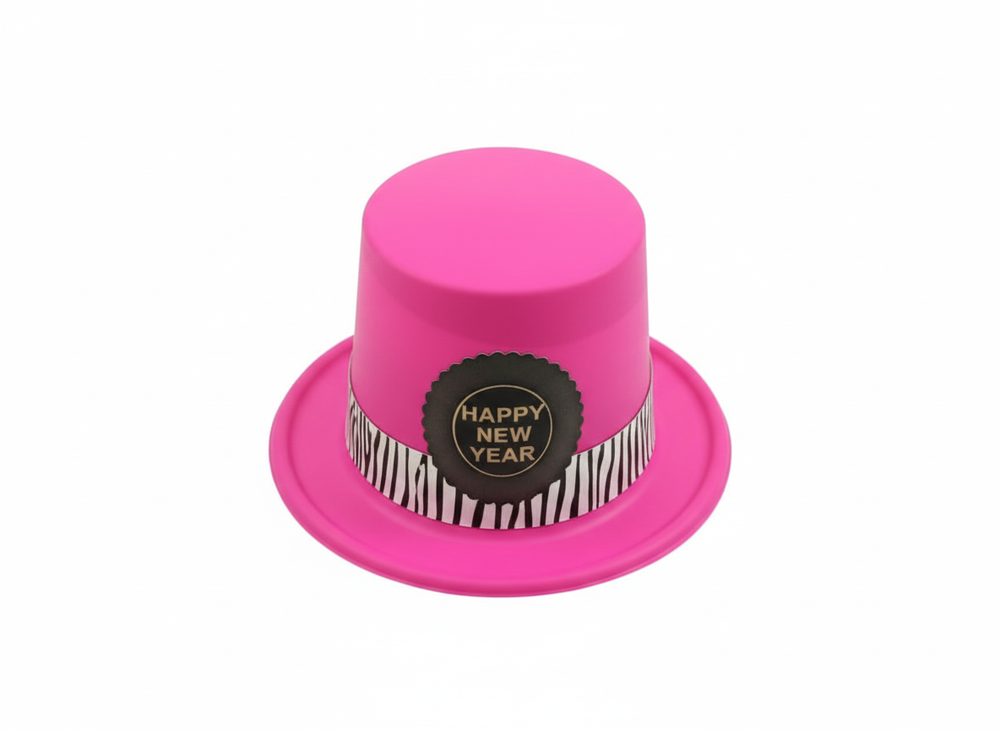 Neon Happy New Year Party Hat - Pink | AL1836 - Home & Kitchen - Lebanon