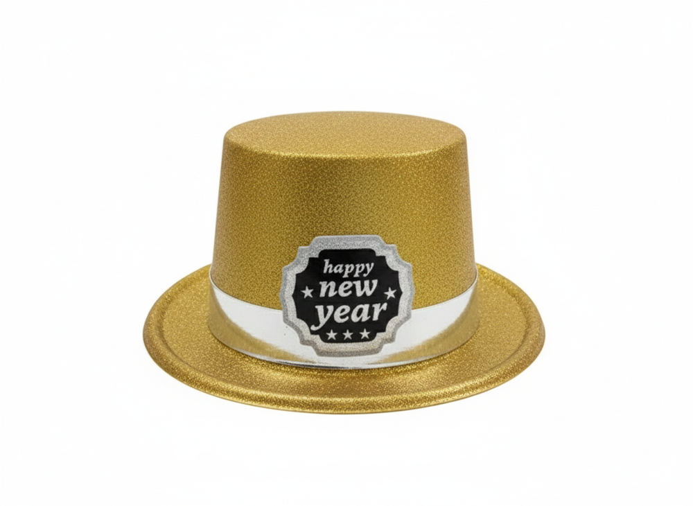 Happy New Year Glitter Party Hat - Gold | AL1841 - Home & Kitchen - Lebanon