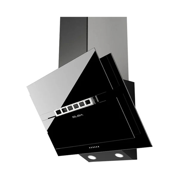Elba ELBA Wall Mounted Hood 60cm 728 m3/h Glass Black | ELIO 6365 - Home & Kitchen - Lebanon