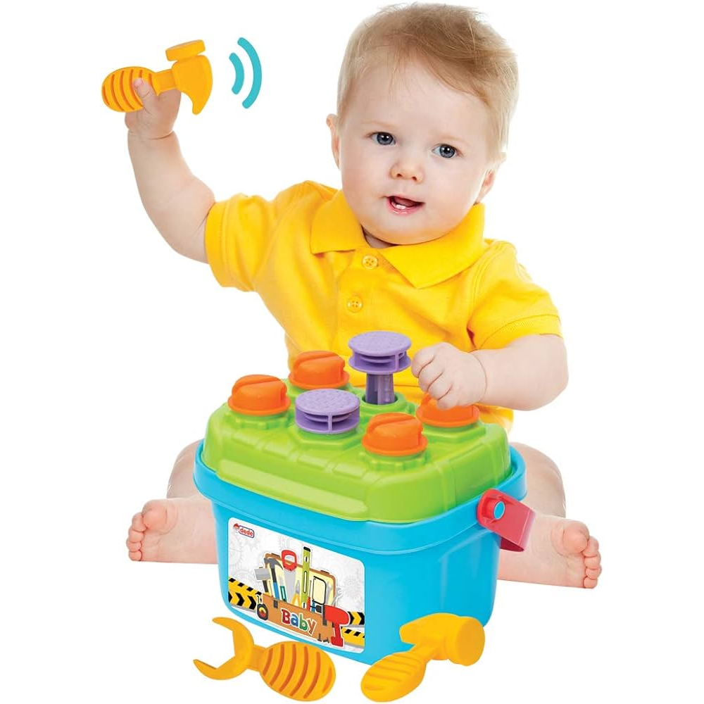 Baby Workbench Shape Sorter Toy with Carry Box - Interactive Learning & Motor Skills Toy (10 Pieces) | 03416 - Toys & Games - Lebanon