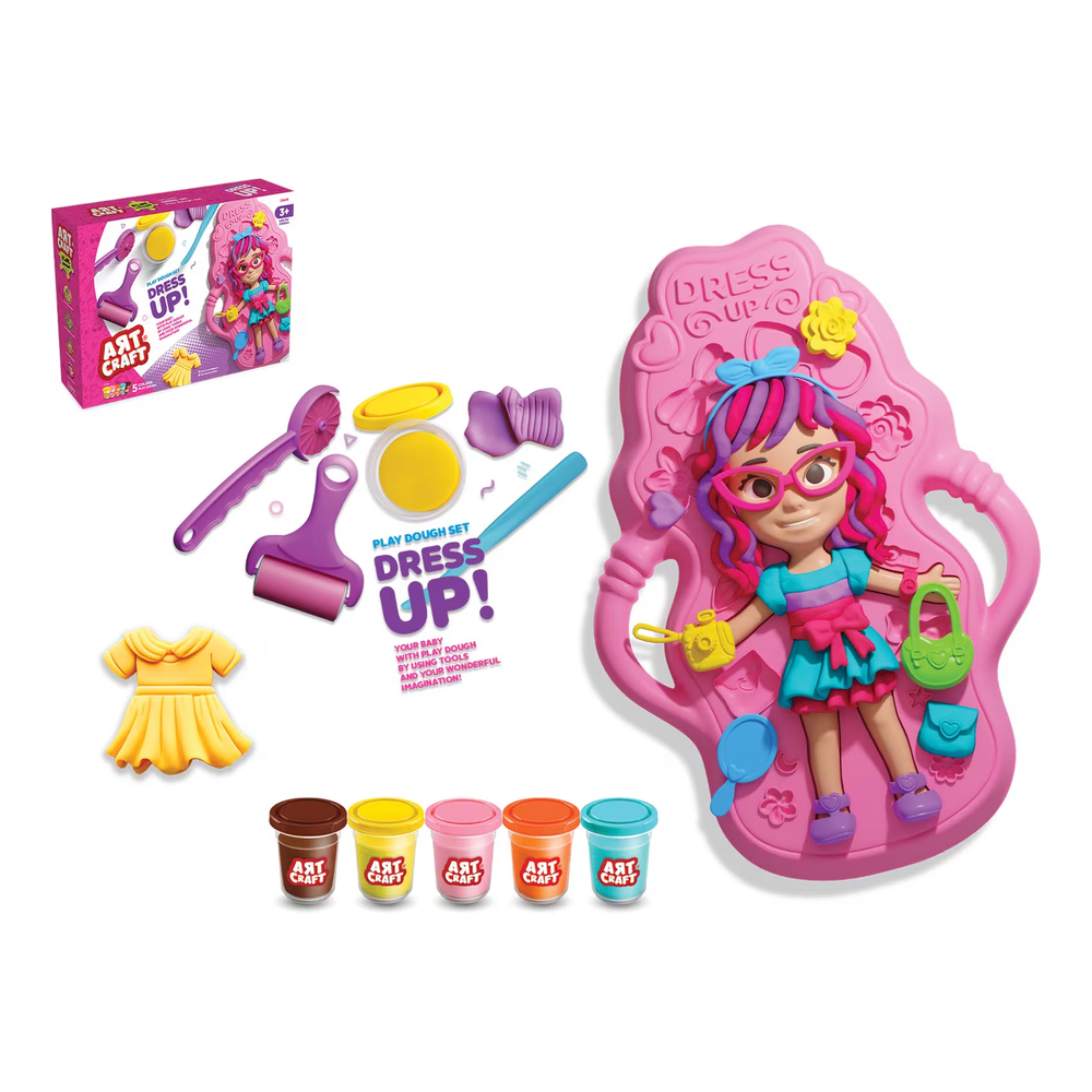 Dede Dede Art Craft Dress Up Play Dough Set - Creative Fashion Design Toy (5 × 56 g) | 03943 - Toys & Games - Lebanon
