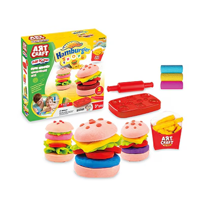 Dede Dede Art Craft Hamburger Shop Play Dough Set - Creative Burger Making Toy | 03573 - Toys & Games - Lebanon