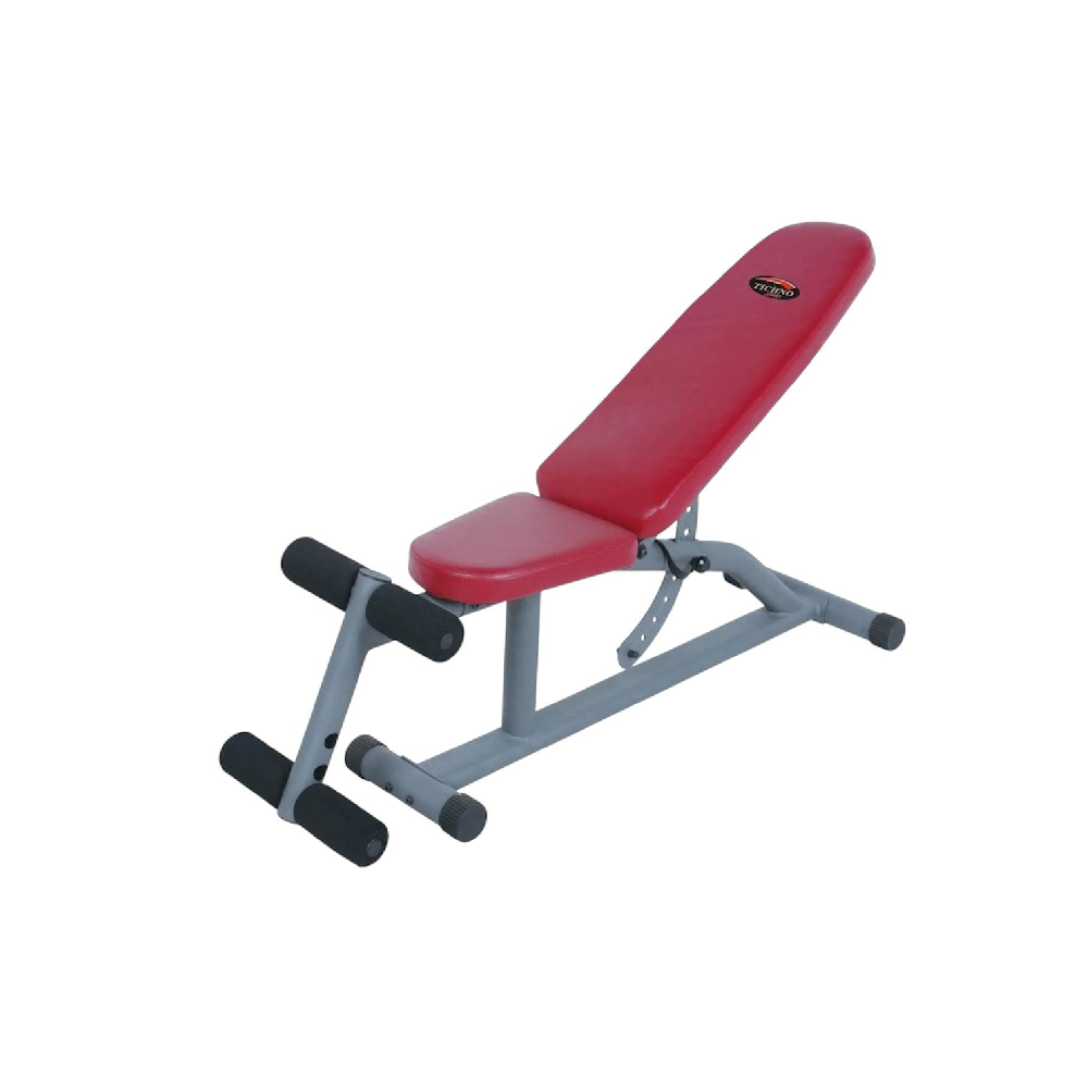 Adjustable Bench Gray-Red Edition - Sports & Outdoors - Lebanon