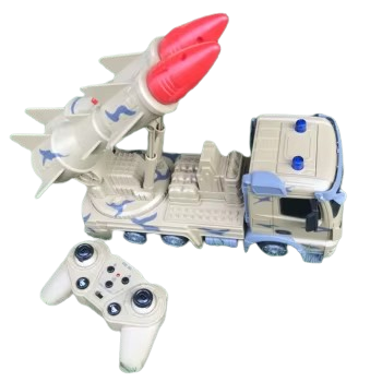 RC Military Missile Truck 1:24 with Rotating Launcher, Lights & Sound - White | HT111 / HT1110 - Toys & Games - Lebanon