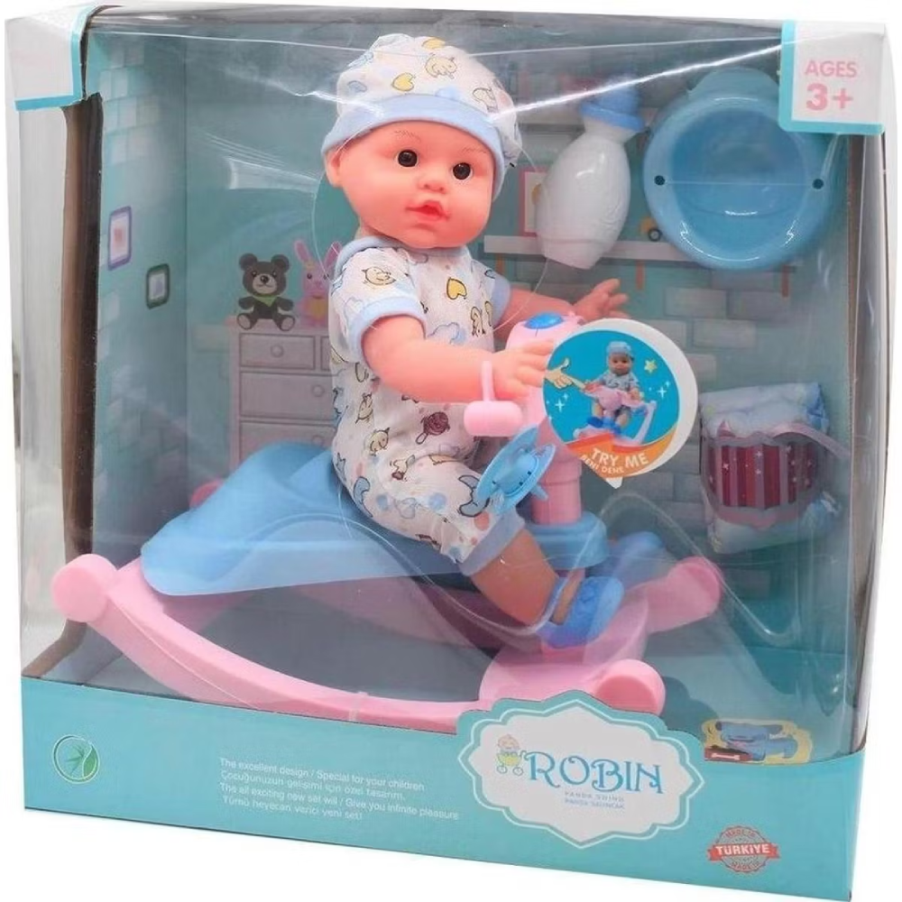 Baby Doll with Rocking Horse & Accessories | GL10018-GIRL - Toys & Games - Lebanon