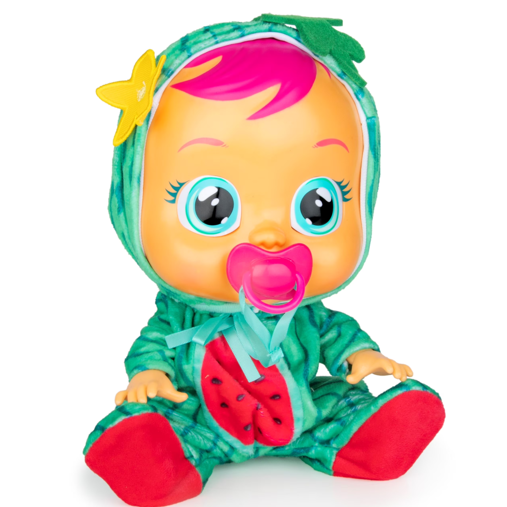 Cry Babies Style Baby Doll with Bottle - Green | 8838-20 - Toys & Games - Lebanon
