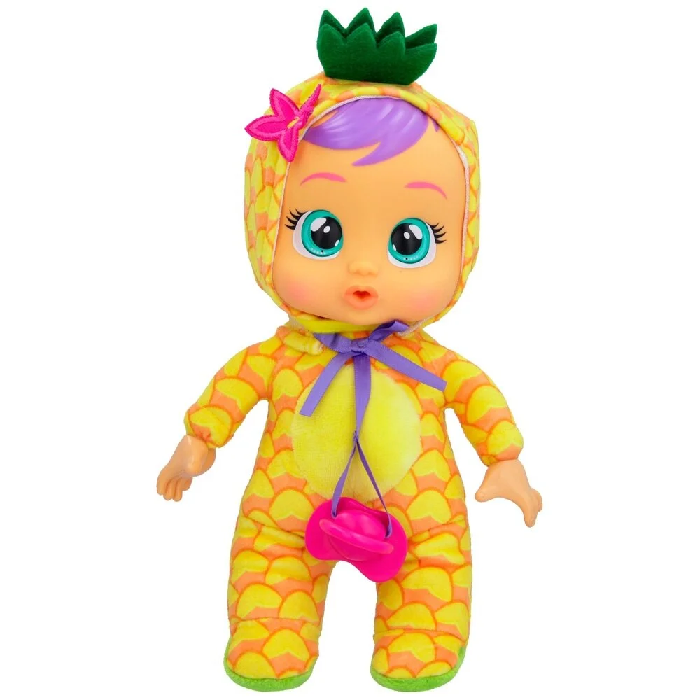 Cry Babies Style Baby Doll with Bottle - Yellow Green | 8838-20 - Toys & Games - Lebanon