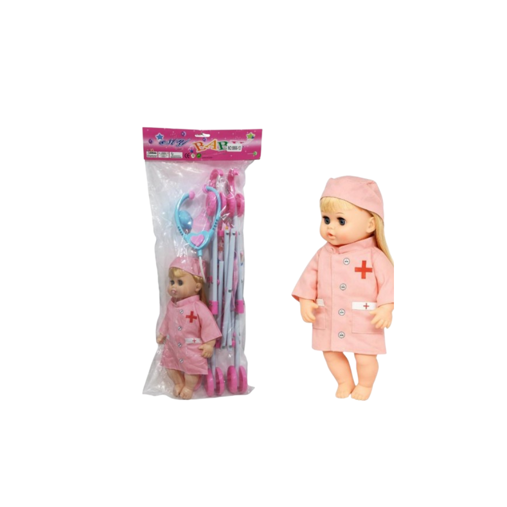 undefined Doctor Baby Doll with Stroller & Medical Accessories | 8866-13 - Toys & Games - Lebanon