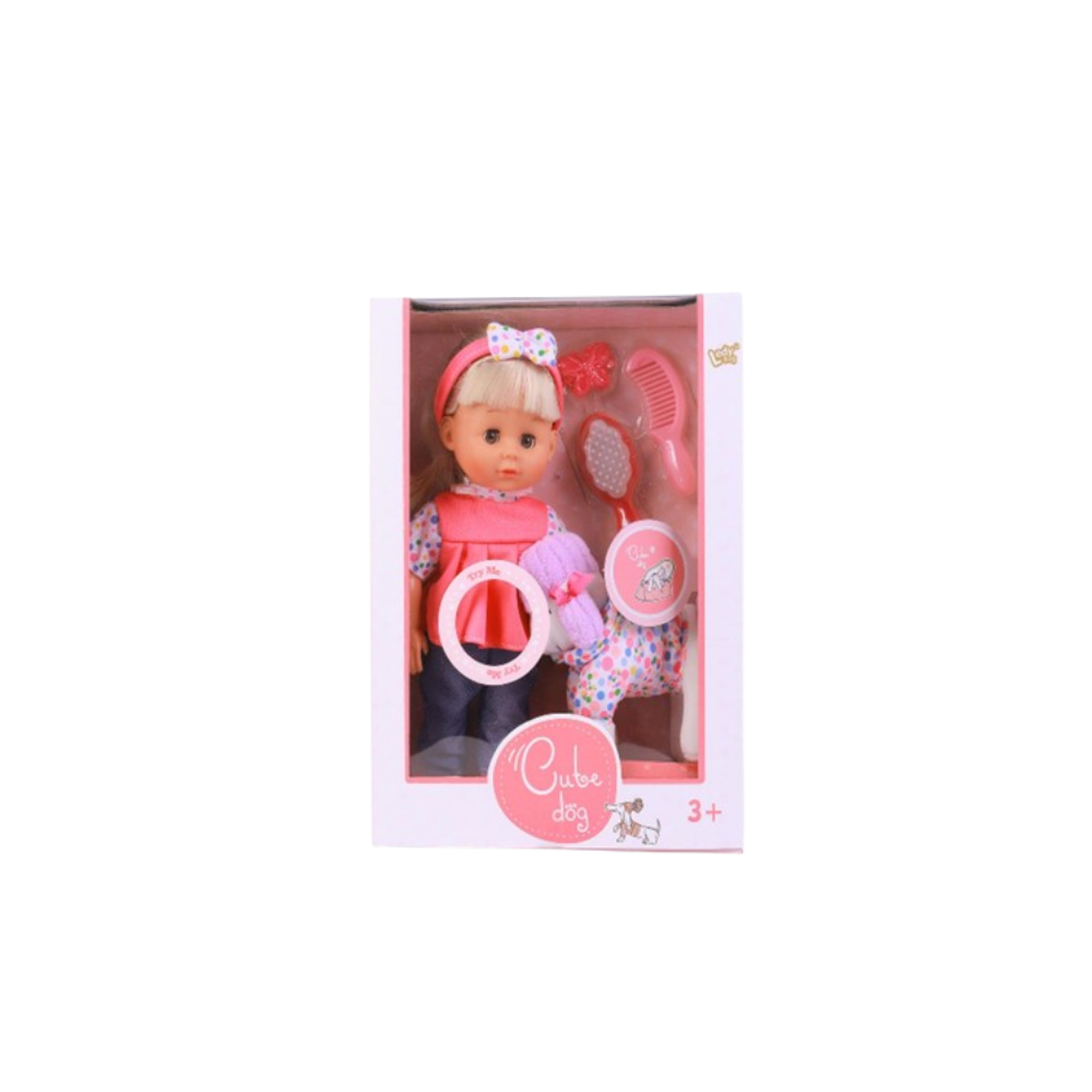  Fashion Doll with Hair Accessories & Puppy Toy Set | LD69012C - Toys & Games - Lebanon