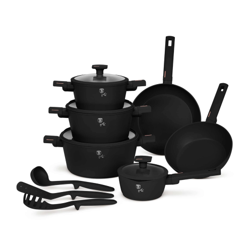 Berlinger Haus Berlinger Haus 15 pcs Cookware Set – Matte Black | 8246BH - Home & Kitchen - Lebanon
