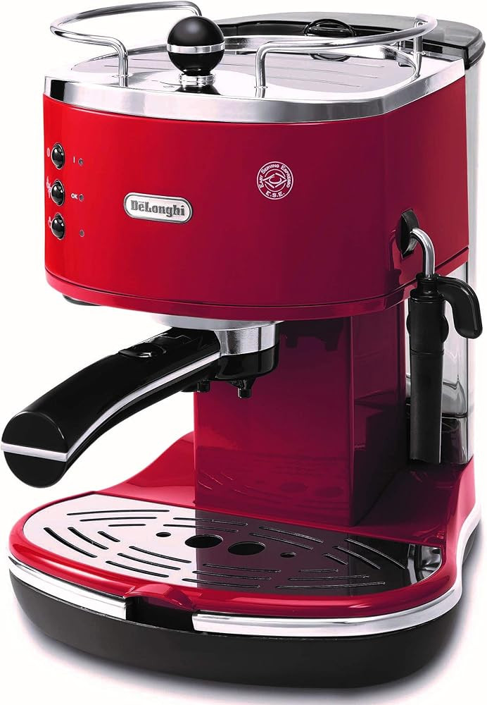 Delonghi De’Longhi Icona Espresso & Cappuccino Coffee Machine – 15 Bar, 1100W, Red | ECO310R - Home & Kitchen - Lebanon