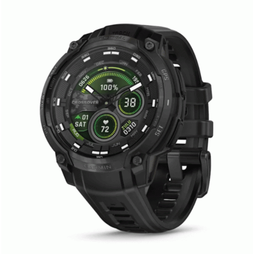 Garmin Garmin Instinct Crossover AMOLED Tactical Edition Black | 010-03398-02 - Phones & Wearables - Lebanon