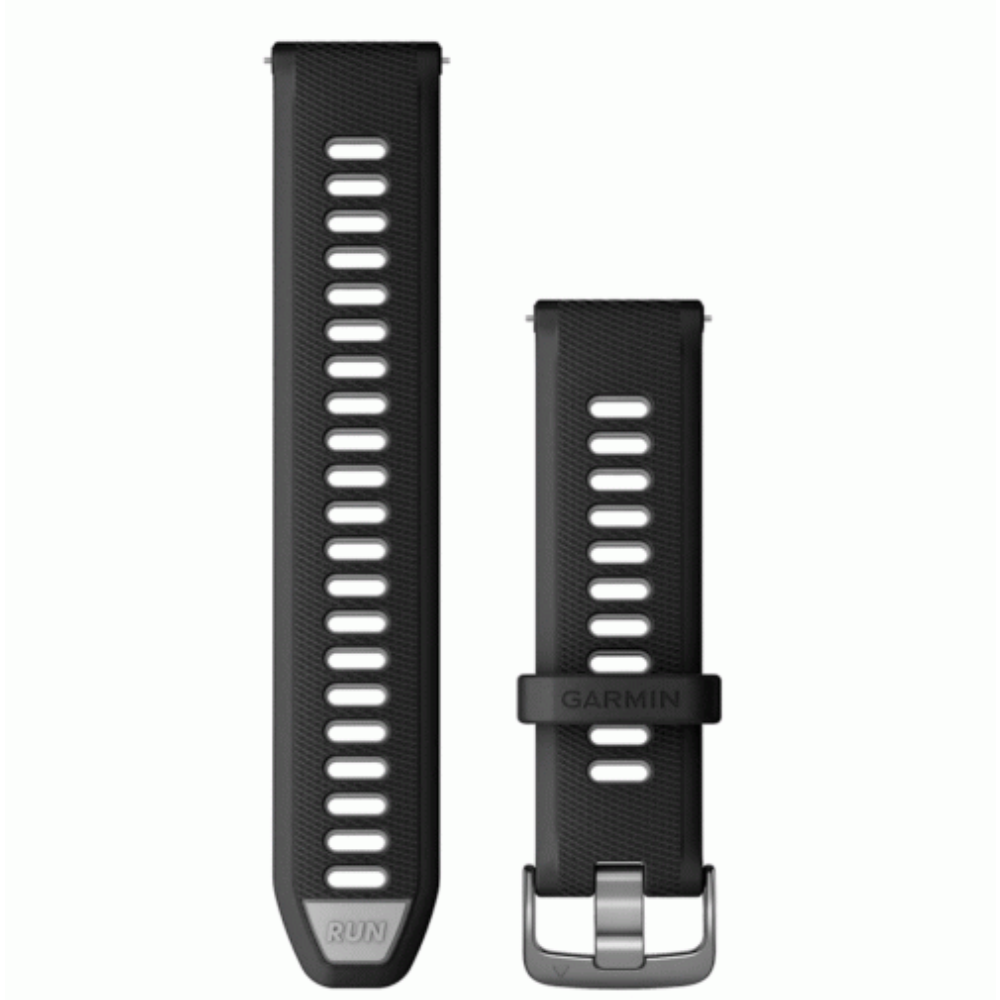 Garmin Garmin Band for Forerunner 265 Black / Powder Gray With Slate Hardware 22MM | 010-11251-A0 - Phones & Wearables - Lebanon