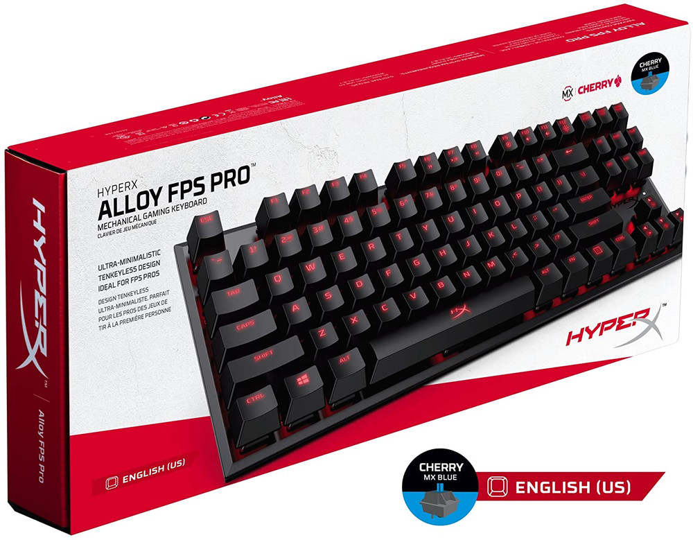 HyperX HyperX Alloy FPS Pro - Tenkeyless Mechanical Gaming Keyboard - 87-Key, Ultra-Compact Form Factor - Clicky - Cherry MX Blue - Red LED Backlit | HX-KB4BL1-US/WW - Computers & Tech - Lebanon