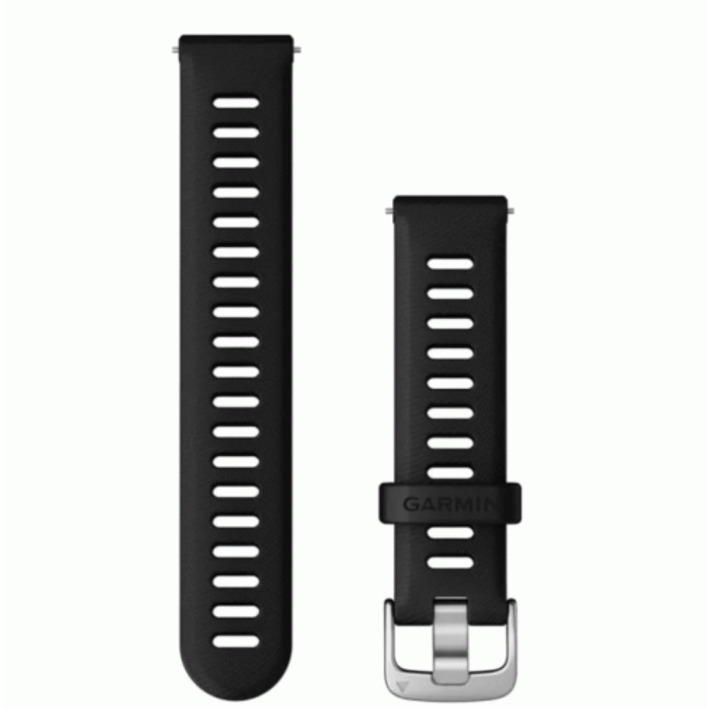 Garmin Garmin Quick Release Bands (18 mm) Black with Silver Hardware | 010-11251-3E - Phones & Wearables - Lebanon