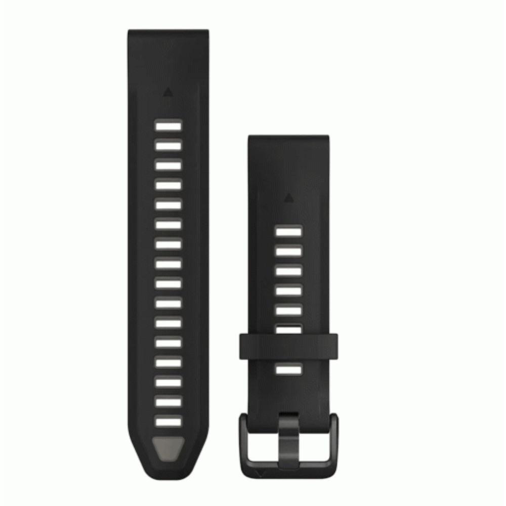 Garmin Garmin QuickFit 20 Watch Bands Black/Pebble Gray Silicone | 010-13391-00 - Phones & Wearables - Lebanon