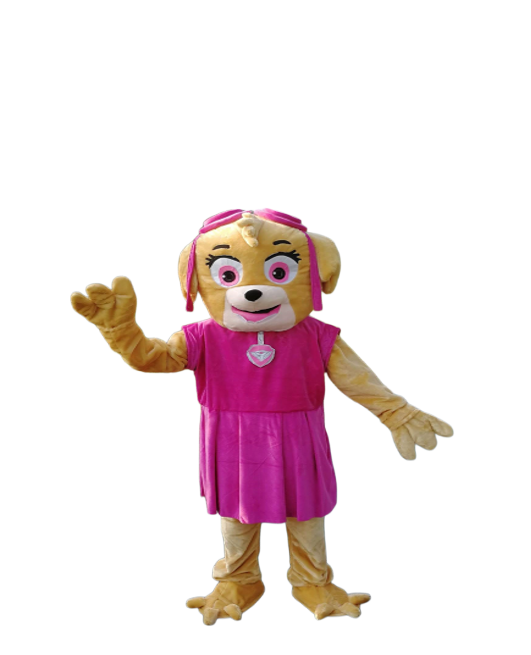 Cartoon Dog Girl Mascot Costume - Pink Dress Full Body Character Suit | AL1206 - Toys & Games - Lebanon