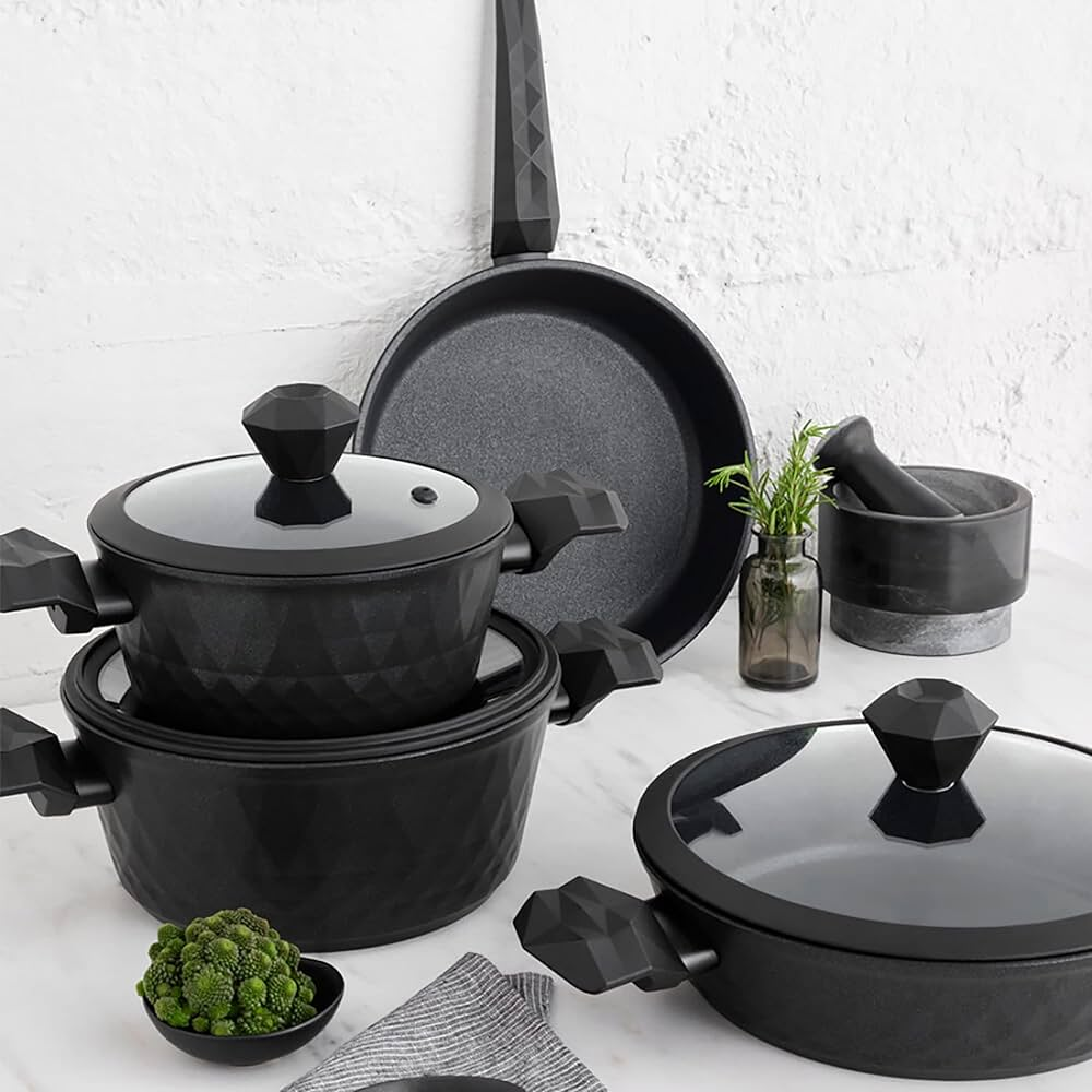 Karaca Karaca Bio Diamond 7-Piece Cookware Set - Basic Series | 153.03.08.1074 - Home & Kitchen - Lebanon