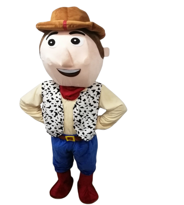  Cowboy Mascot Costume - Full Body Western Cartoon Character Suit | ALG125 - Toys & Games - Lebanon