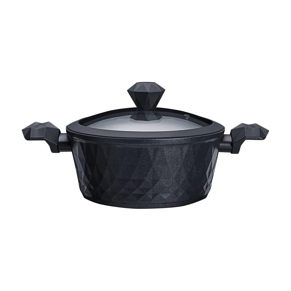 Karaca Karaca Bio Diamond Antibacterial Handle Induction Based Pot - 24 cm, 4 L | 153.03.08.0423 - Home & Kitchen - Lebanon