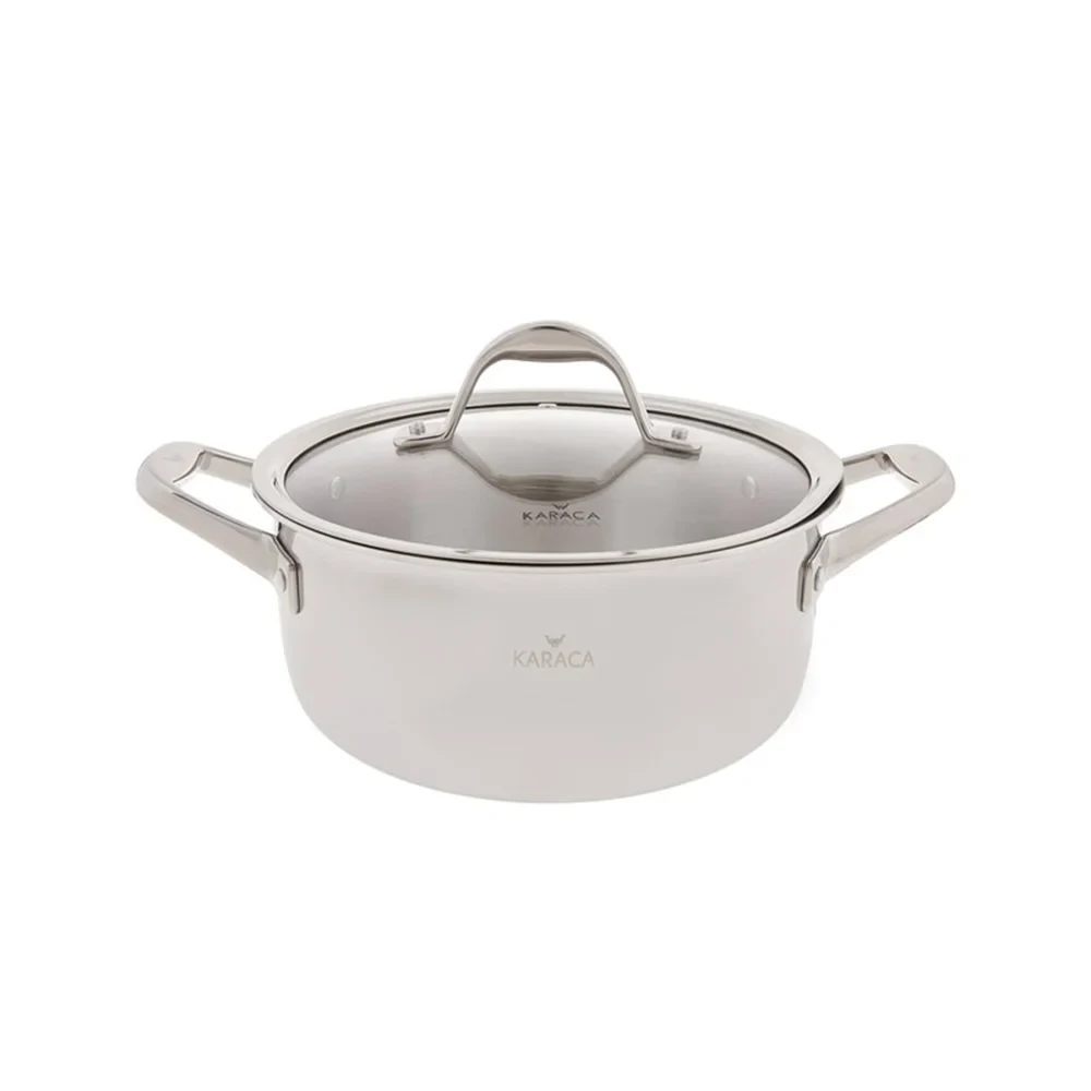Karaca 3-Ply Powersteel 316+ Steel Pot - 24 cm, 4.6 L | 153.03.08.0551