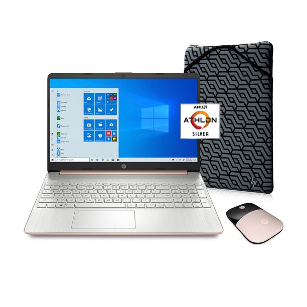 HP HP Laptop 15.6″ HD Athlon Silver 3050U 2.3GHz AMD Radeon Graphics 4GB RAM 128GB SSD Win 10S Home Rose Gold | 15-ef1073wm - Computers & Tech - Lebanon