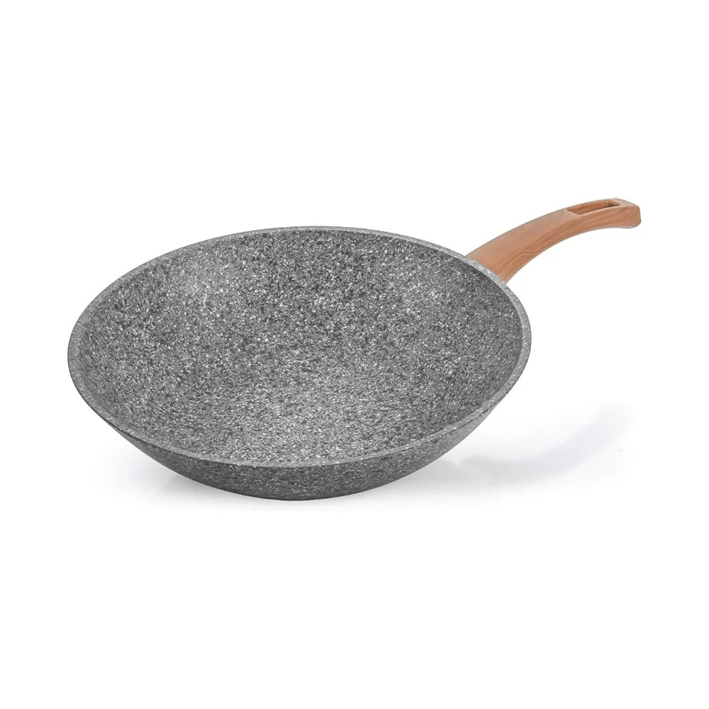 Karaca Karaca Silver Stone Biogranite Pan - 28 cm | 153.03.07.1387 - Home & Kitchen - Lebanon