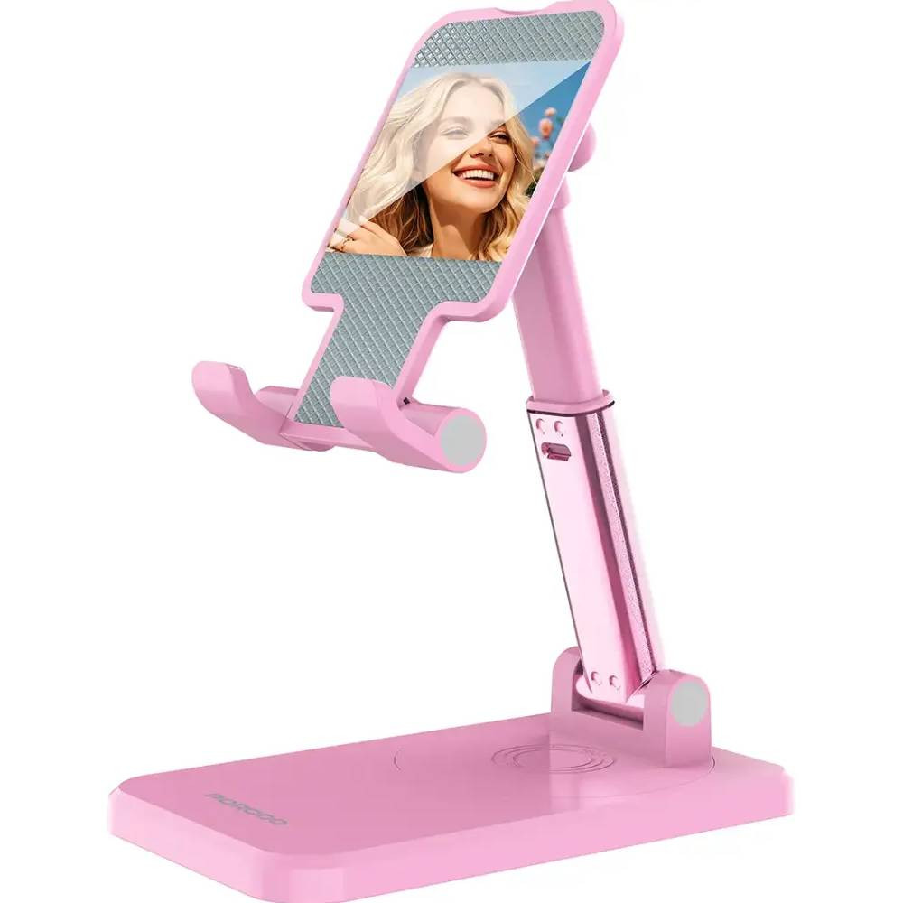 Porodo Porodo Desktop Phone & Tablet Stand with Adjustable Telescopic Rod - Pink | PDCCT19PK - Phones & Wearables - Lebanon
