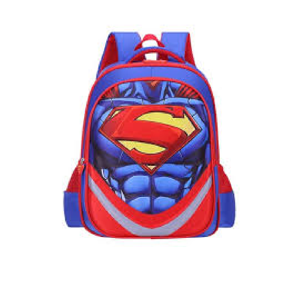 Kids Superman School Backpack – Red & Blue | 327-1 - Sports & Outdoors - Lebanon