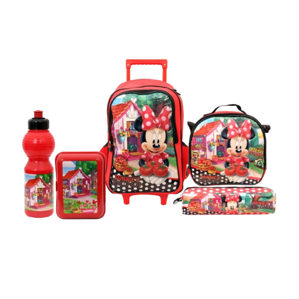  Kids Trolley School Backpack Set – Minnie Mouse Garden Design (5-Piece Set) | 500216 - Computers & Tech - Lebanon