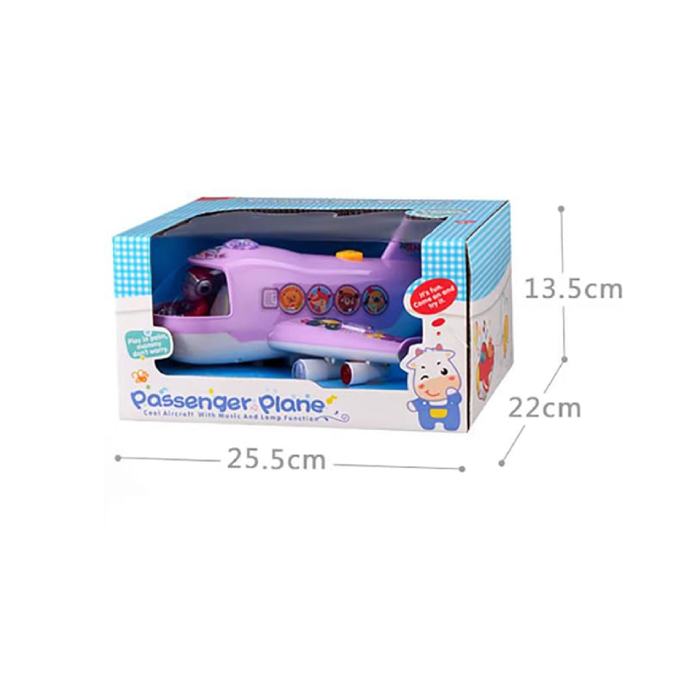Passenger Plane Light & Music Toy Airplane – Purple | NO-1025 - Toys & Games - Lebanon
