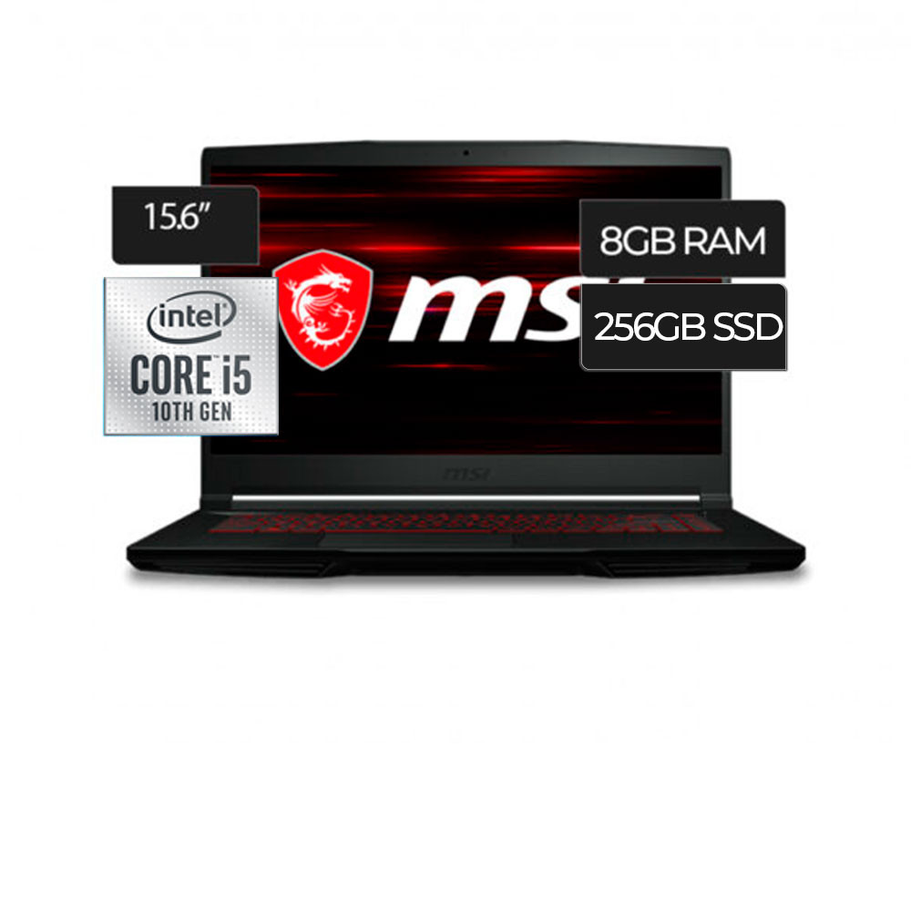 MSI MSI Laptop GF63 Thin Core i5-10300H 8GB (8G*1) DDR4 2666MHz 256GB NVMe SSD 15.6" FHD (1920*1080), IPS-Level 60Hz Thin Bezel NVIDIA® GeForce® GTX 1650 Max-Q | GF63-10SC-035 - Computers & Tech - Lebanon