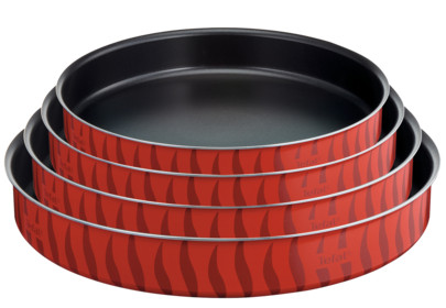 Tefal Tefal Tempo Flame Ovenware - Set 4 kebbe dishes 28/30/34/38 +FREE MASTERSEAL SET 3PCS | J5716983+K3028912 - Home & Kitchen - Lebanon