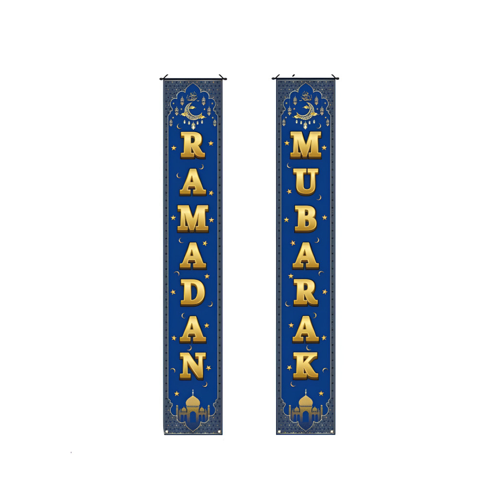 Ramadan Mubarak Indoor Decorative Wall Banners Set | 7102-12 - Home & Kitchen - Lebanon