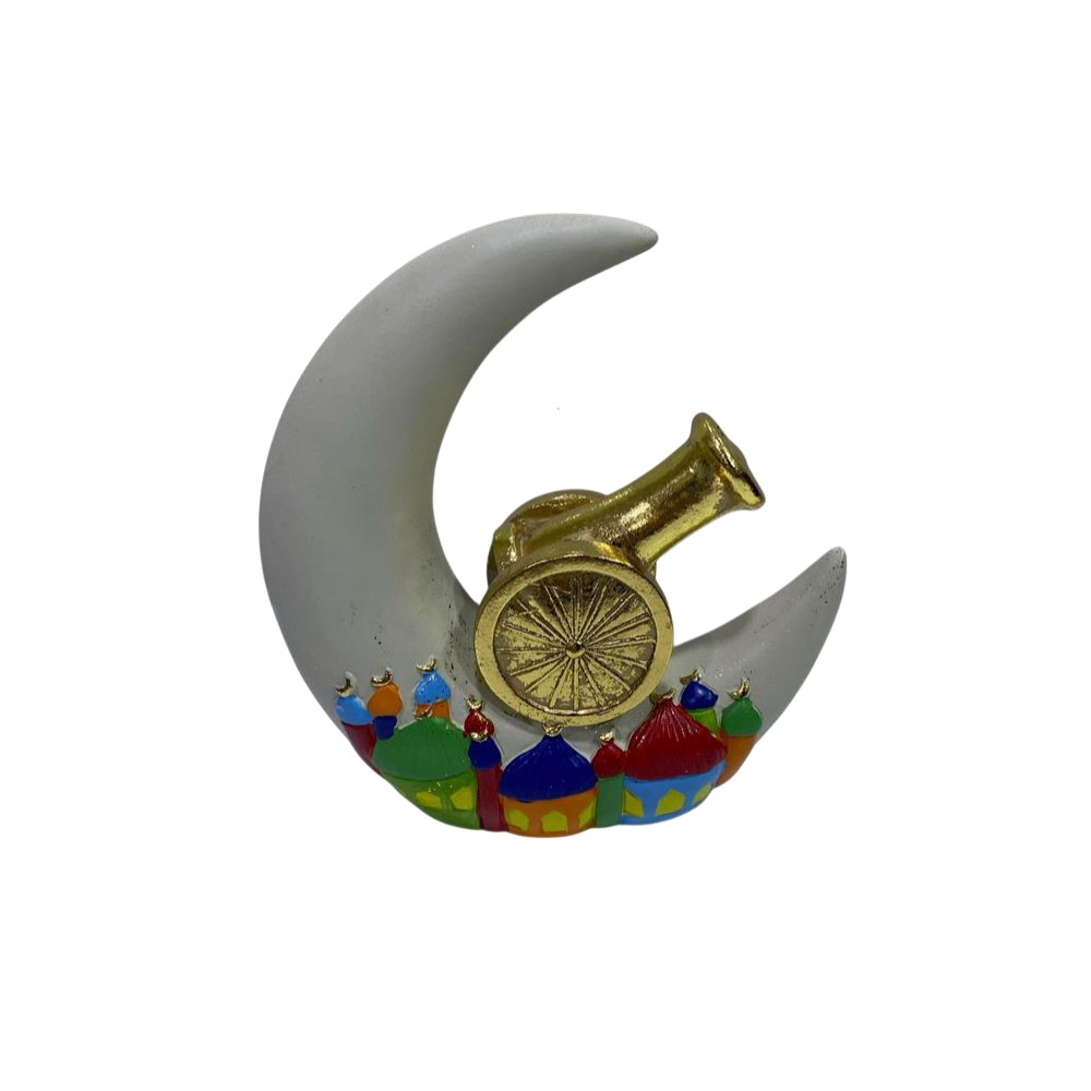 Ramadan Resin Crescent Cannon Incense Burner β Multicolor Mosque Design | 2002-11 - Home & Kitchen - Lebanon
