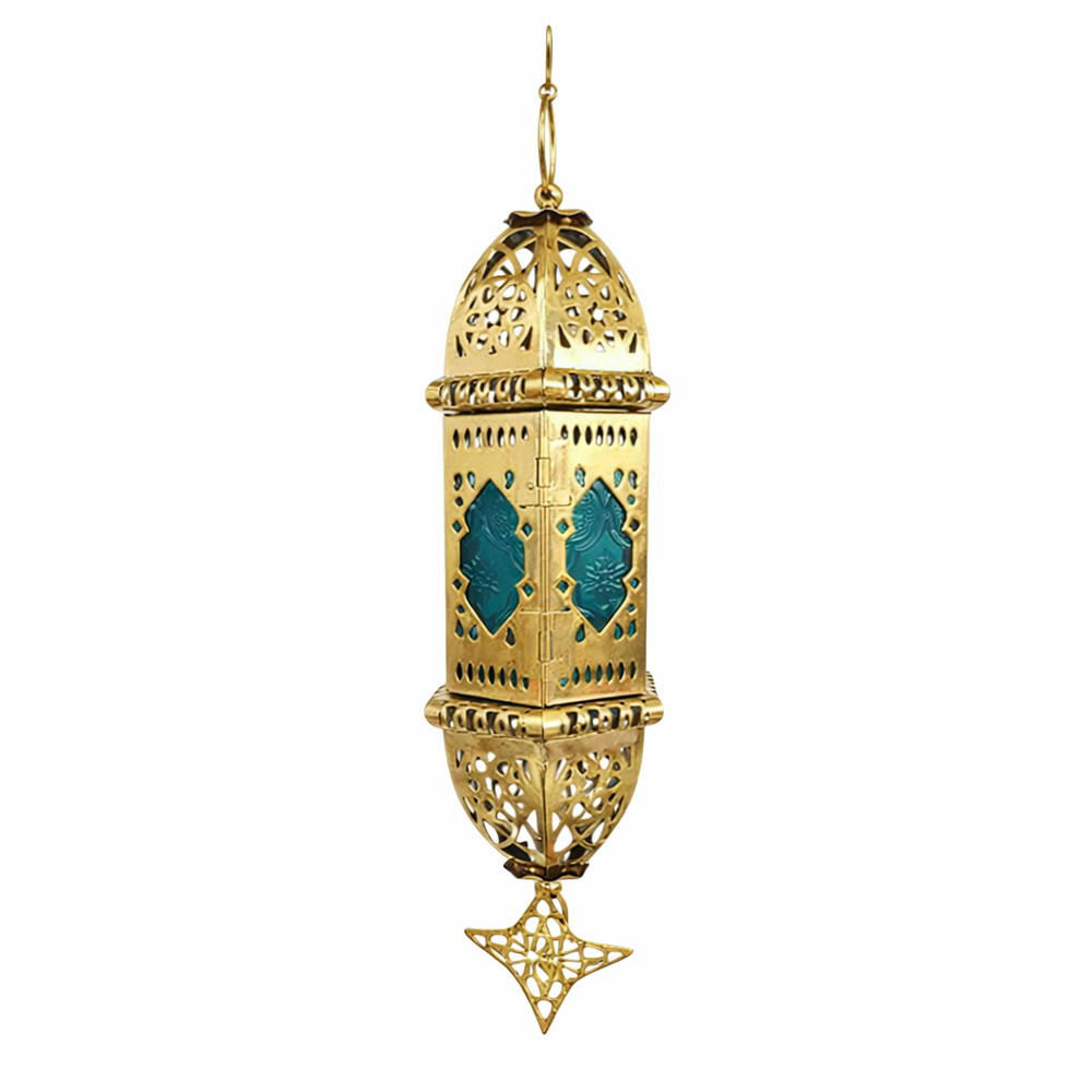 Ramadan Hanging Metal Lantern with Star Design | AL994 - Home & Kitchen - Lebanon