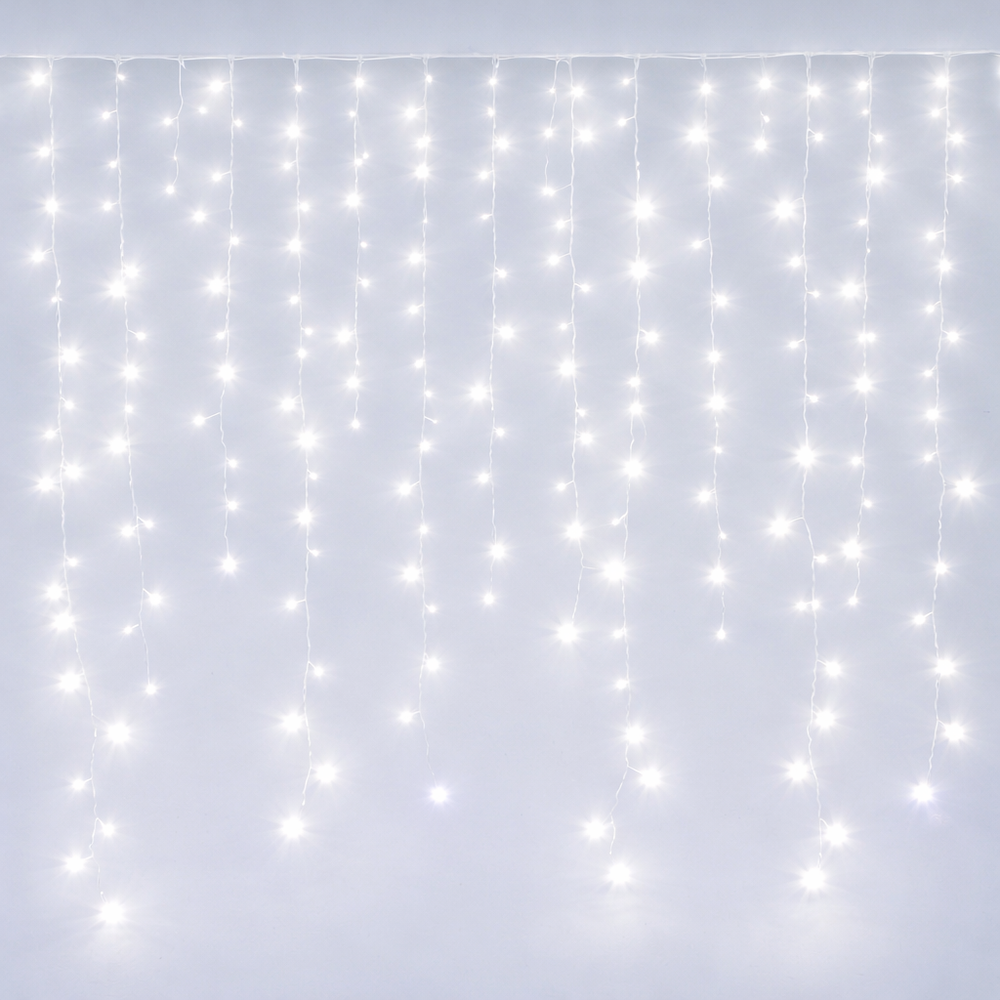 4x0.8 Meter 200 LED Ice Curtain Decorative Lights White | AL629-W - Home & Kitchen - Lebanon